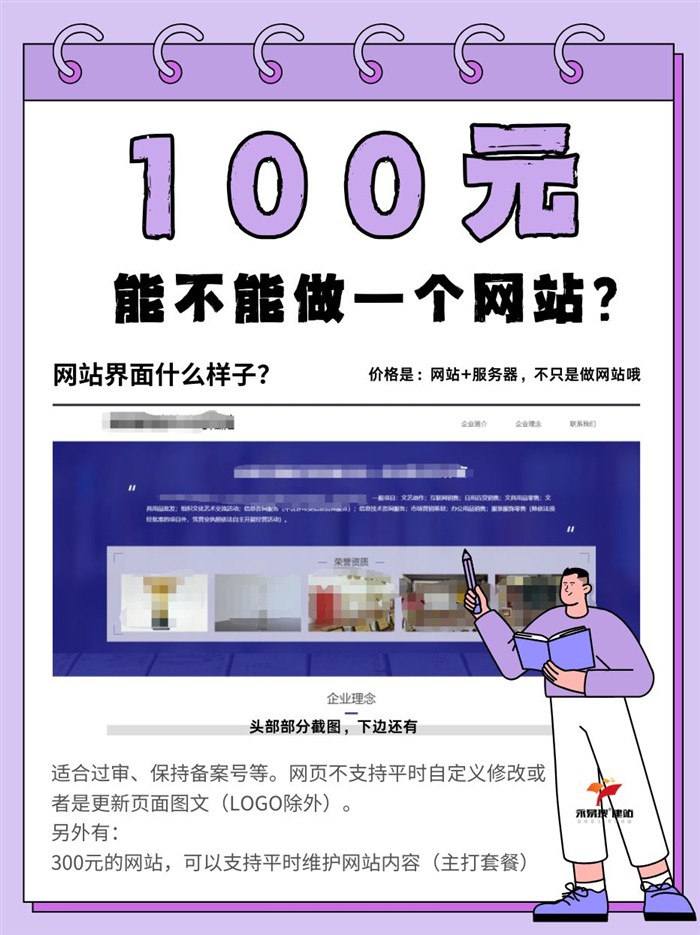 100元网站界面和说明