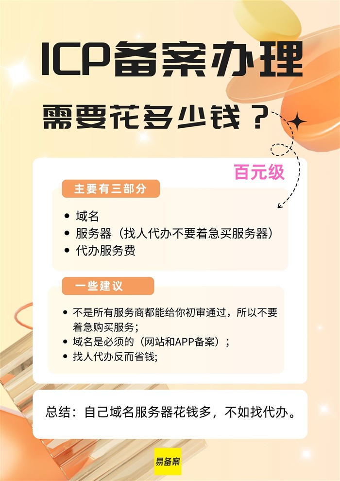 ICP备案办理需要花多少钱？百元级就能搞定